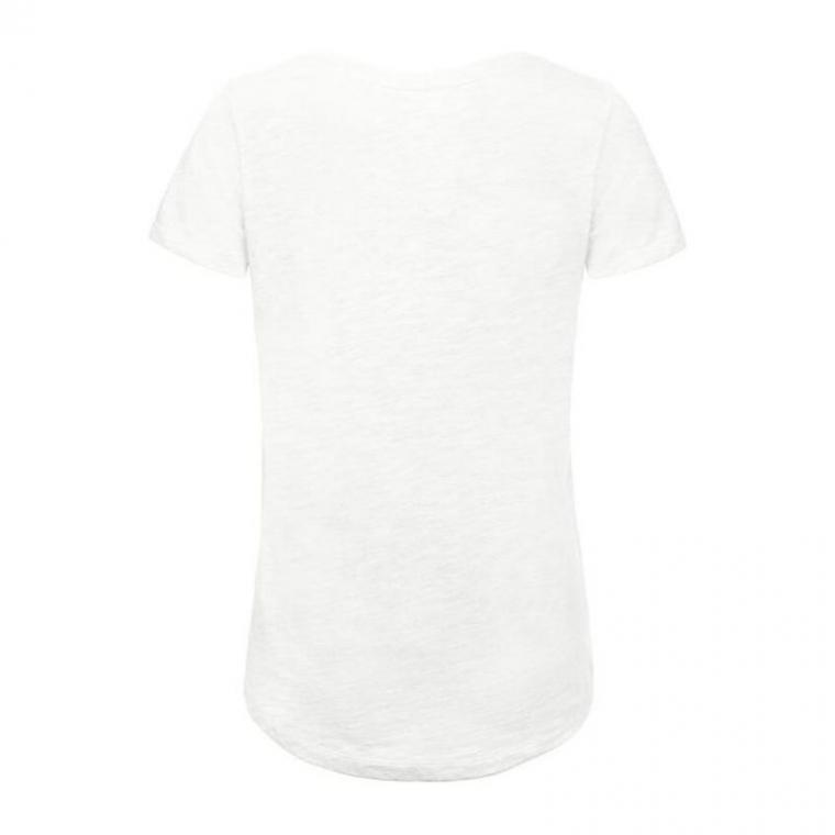 Tricou cu mânecă scurtă pentru femei Inspire Slub Alb XL