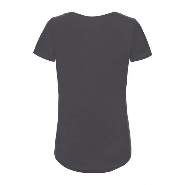 Tricou cu mânecă scurtă pentru femei Inspire Slub Gri XL