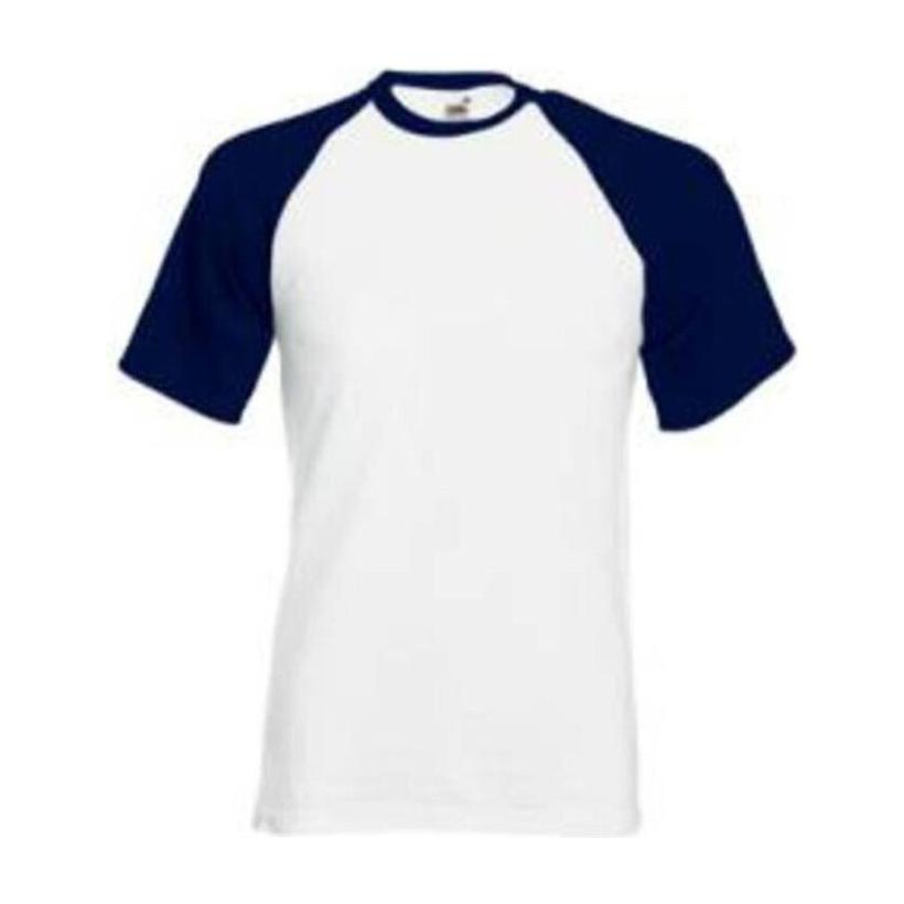 Tricou cu mânecă scurtă pentru bărbați Baseball Alb XXL