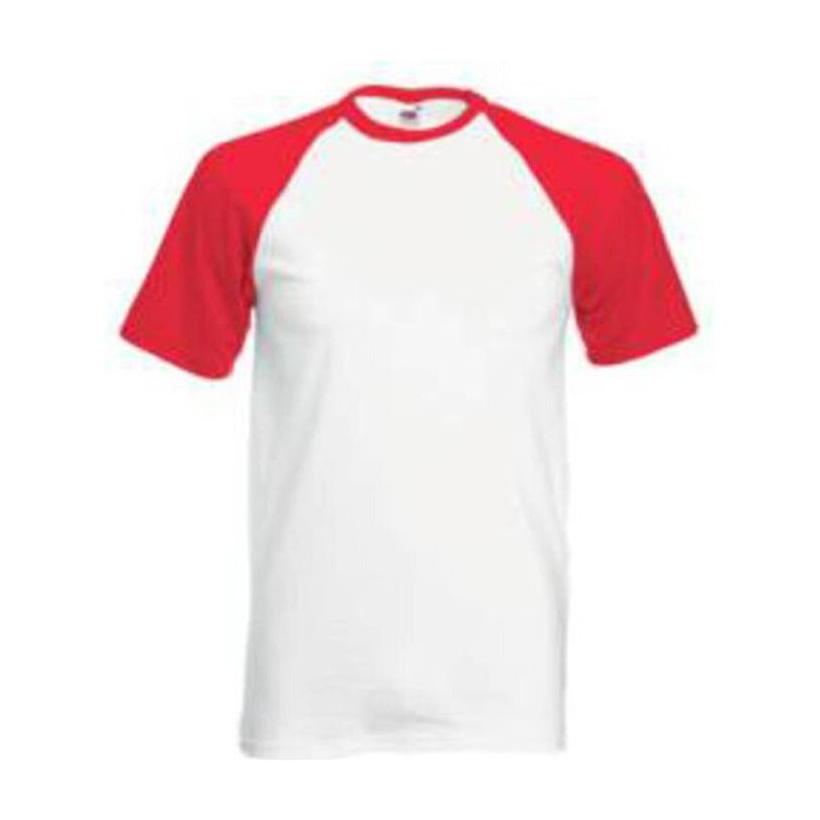 Tricou cu mânecă scurtă pentru bărbați Baseball F76 Alb
