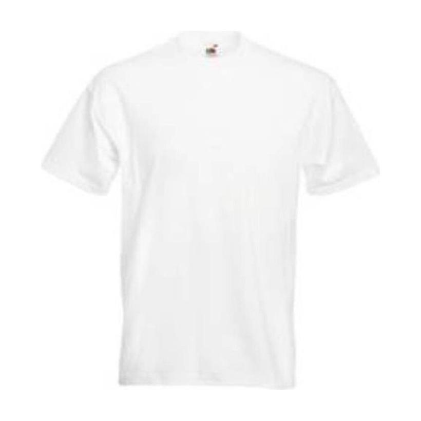 Tricou cu mânecă scurtă pentru bărbați Super Premium  Alb 5XL