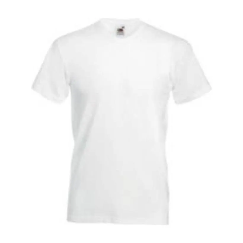 Tricou cu mânecă scurtă pentru bărbați V-NECK  Alb XXL