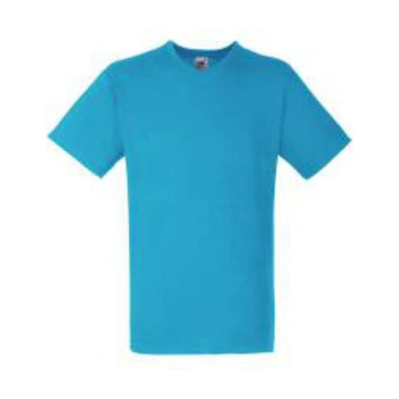Tricou cu mânecă scurtă pentru bărbați V-NECK  Albastru XXL