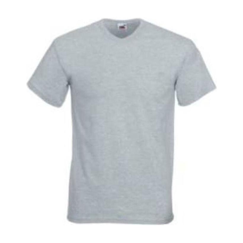 Tricou cu mânecă scurtă pentru bărbați V-NECK  Gri 5XL