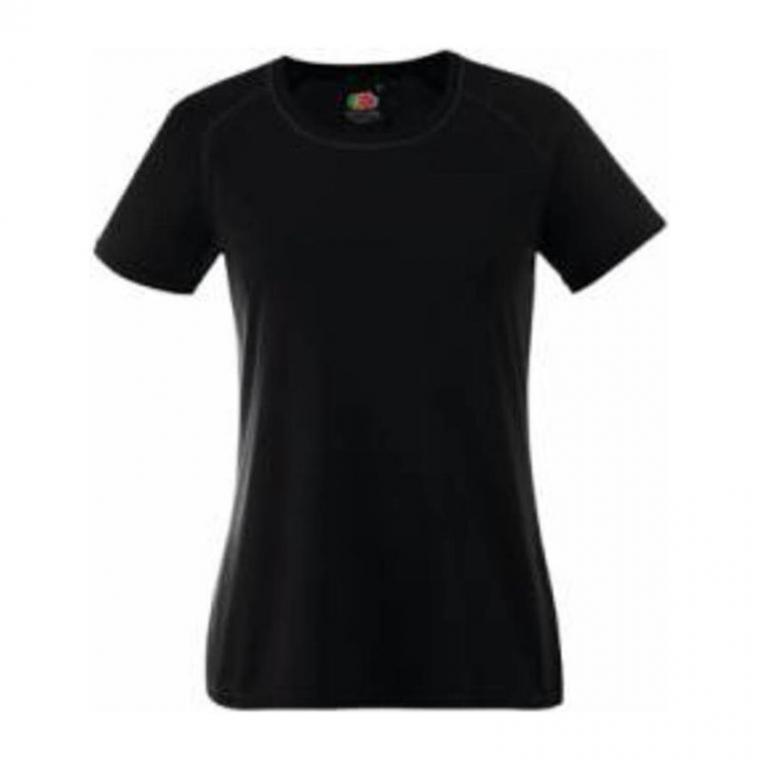 Tricou cu mânecă scurtă pentru femei Performance Negru S