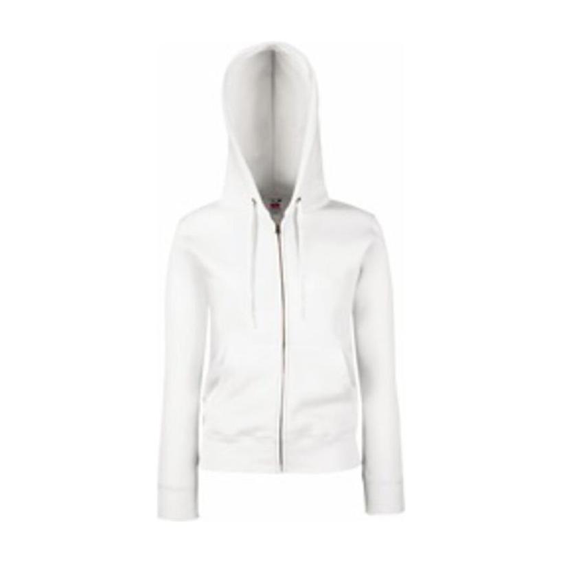 LADY FIT HOODED JACKET White-Chewing Pink