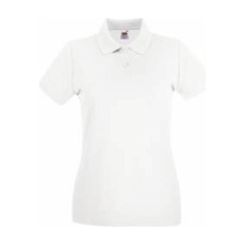 Tricou Polo cu mânecă scurtă pentru femei Premium Alb XS