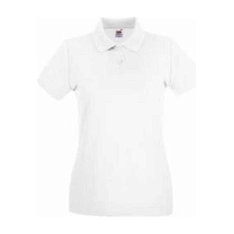Tricou Polo cu mânecă scurtă pentru femei Premium White-Chewing Pink