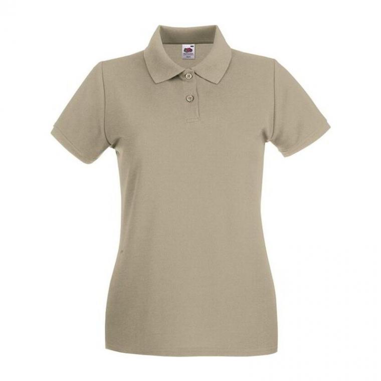 Tricou Polo cu mânecă scurtă pentru femei Premium Beige XL