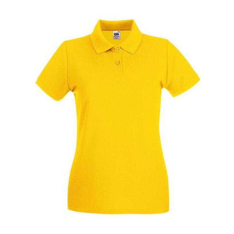 Tricou Polo cu mânecă scurtă pentru femei Premium Galben XS
