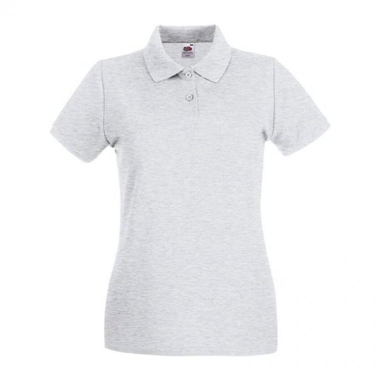 Tricou Polo cu mânecă scurtă pentru femei Premium Gri XS
