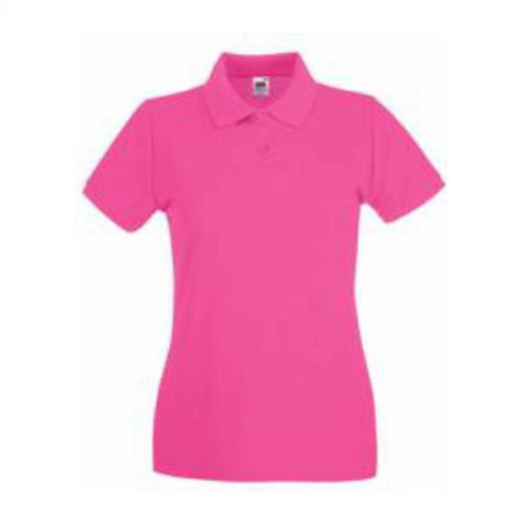 Tricou Polo cu mânecă scurtă pentru femei Premium Roz XXL