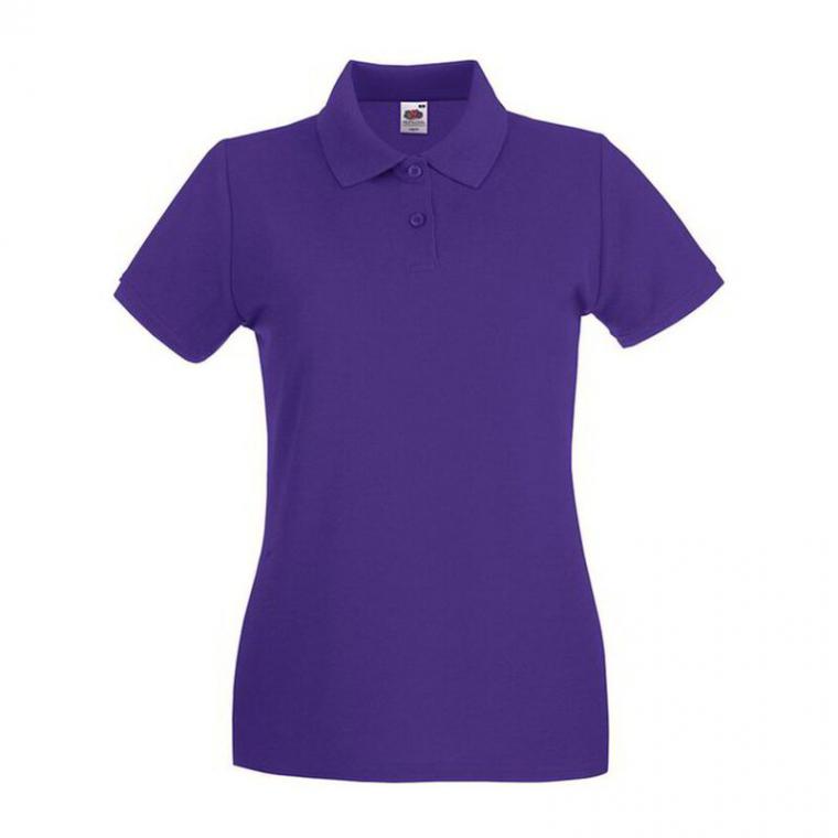 Tricou Polo cu mânecă scurtă pentru femei Premium Mov L