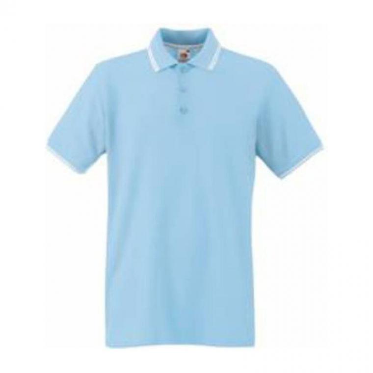 Tricou Polo cu mânecă scurtă pentru bărbați Tipped Albastru XL