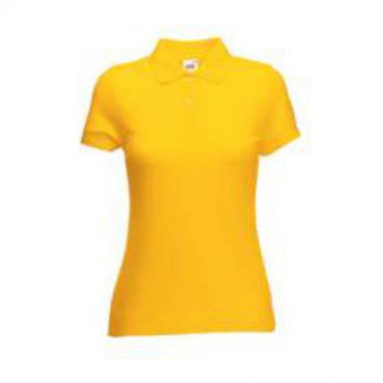 Tricou Polo cu mânecă scurtă pentru femei Lady-Fit Galben XS