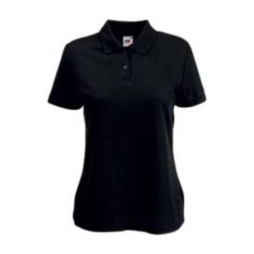 Tricou Polo cu mânecă scurtă pentru femei Lady-Fit Negru