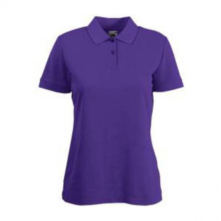 Tricou Polo cu mânecă scurtă pentru femei Lady-Fit Mov XS