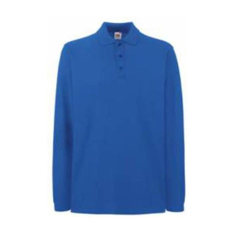 Tricou polo cu mânecă lungă pentru bărbați PIQUE FU24 Albastru