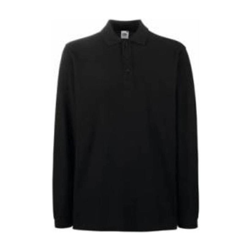 Tricou Polo cu mânecă lungă pentru Pique Negru
