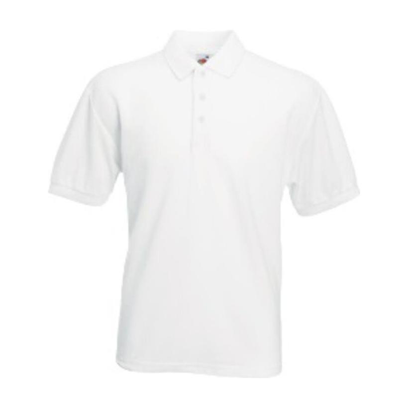 Tricou Polo cu mânecă scurtă pentru bărbați 65 / 35 Alb 4XL