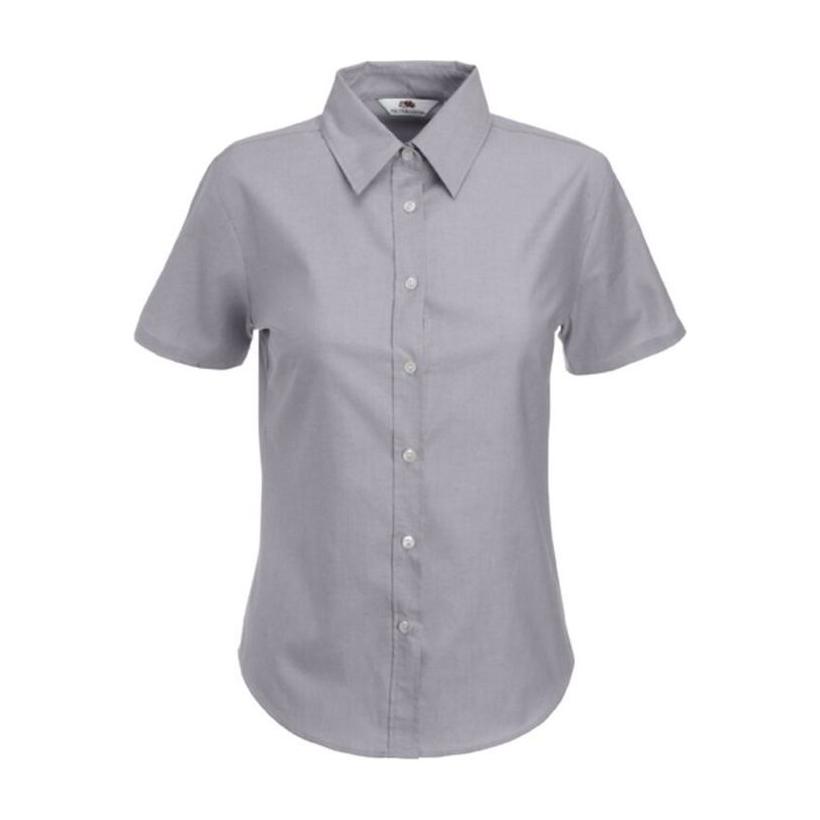 Cămașă cu mânecă scurtă pentru femei Oxford Gri