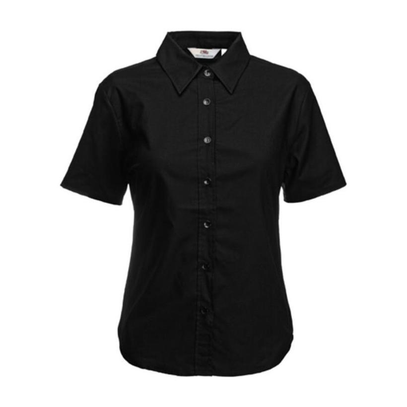Cămașă cu mânecă scurtă pentru femei Oxford Negru