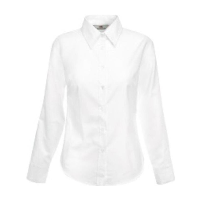 Cămașă cu mânecă lungă pentru femei Oxford White-Chewing Pink