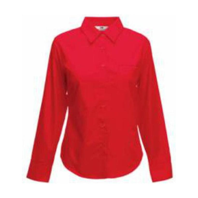 Cămașă cu mânecă lungă pentru femei Poplin Rosu