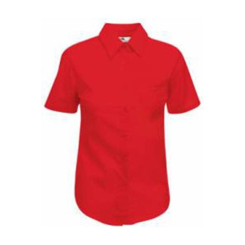 Cămașă cu mânecă scurtă pentru femei Poplin Rosu