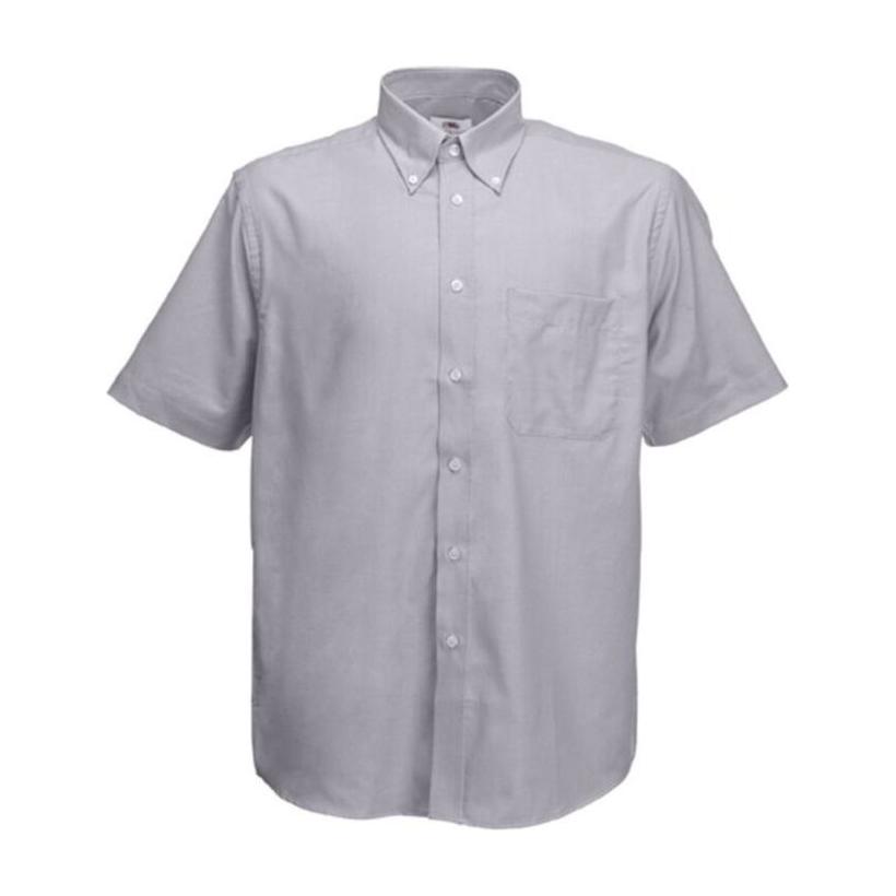 Cămașă cu mânecă scurtă pentru bărbați Oxford Gri
