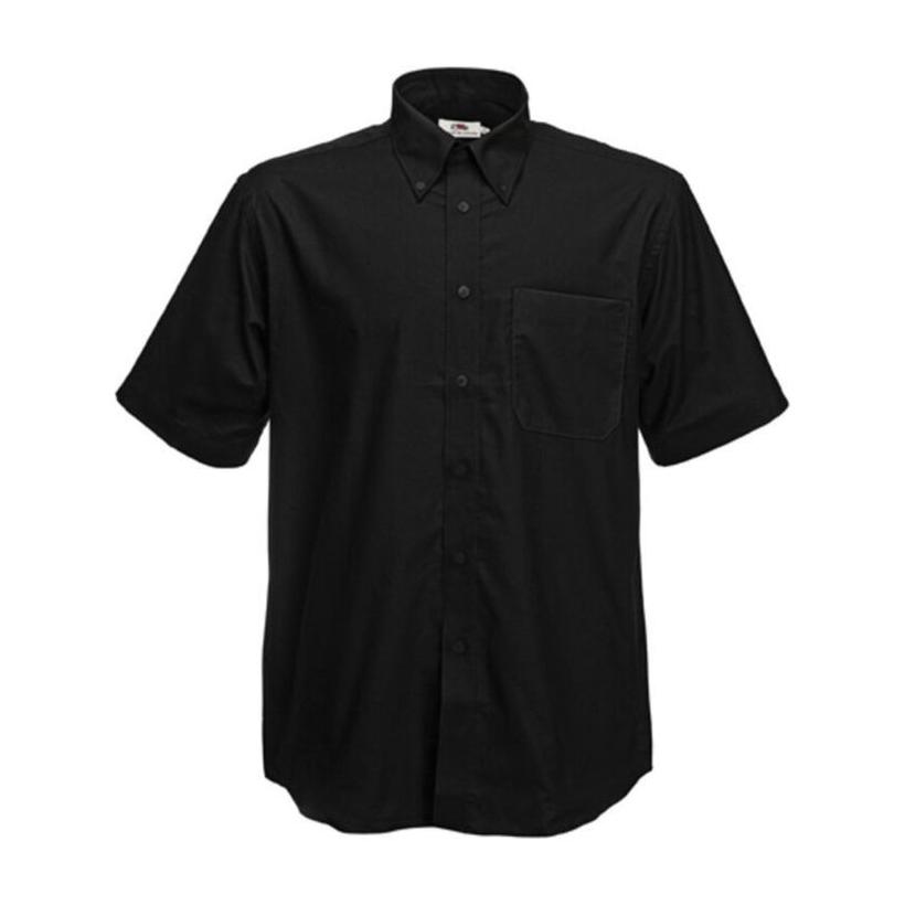 Cămașă cu mânecă scurtă pentru bărbați Oxford Negru
