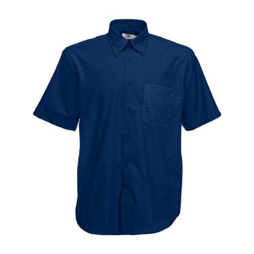 Cămașă cu mânecă scurtă pentru bărbați Oxford Orion Navy Blue