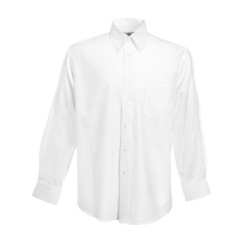 Cămașă cu mânecă lungă pentru bărbați Oxford White-Chewing Pink