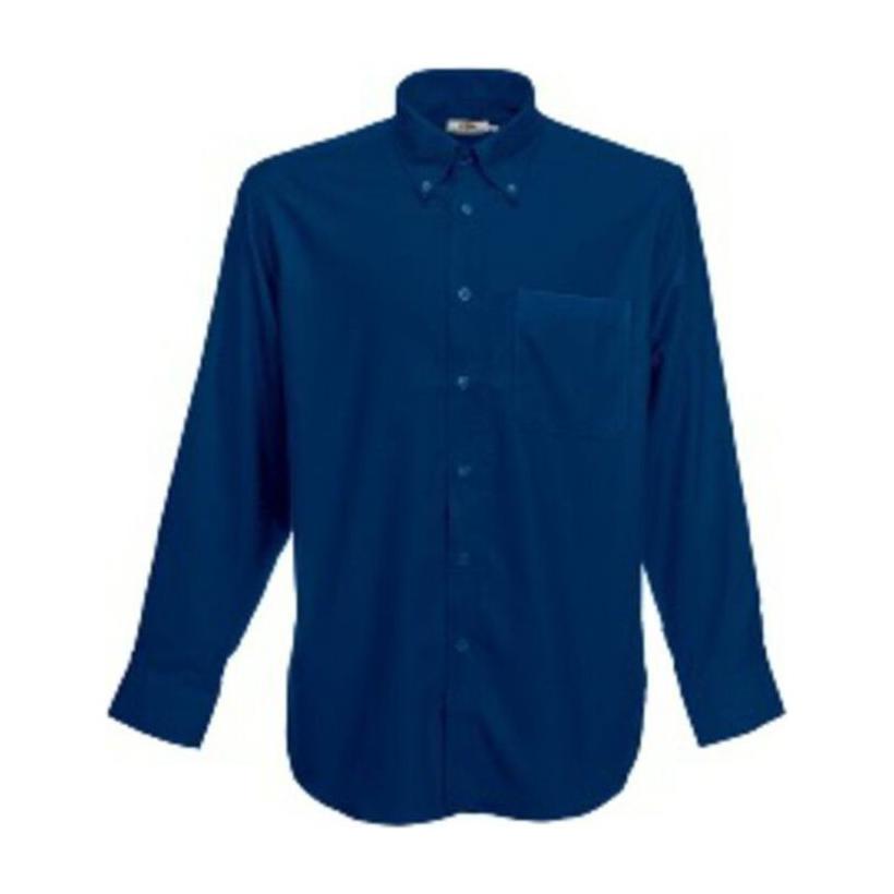 Cămașă cu mânecă lungă pentru bărbați Oxford Orion Navy Blue