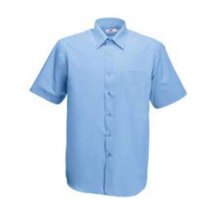 Cămașă cu mânecă scurtă pentru bărbați Poplin Mid Blue