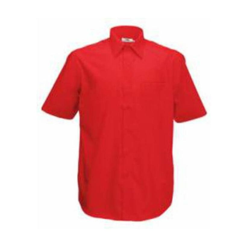 Cămașă cu mânecă scurtă pentru bărbați Poplin Rosu