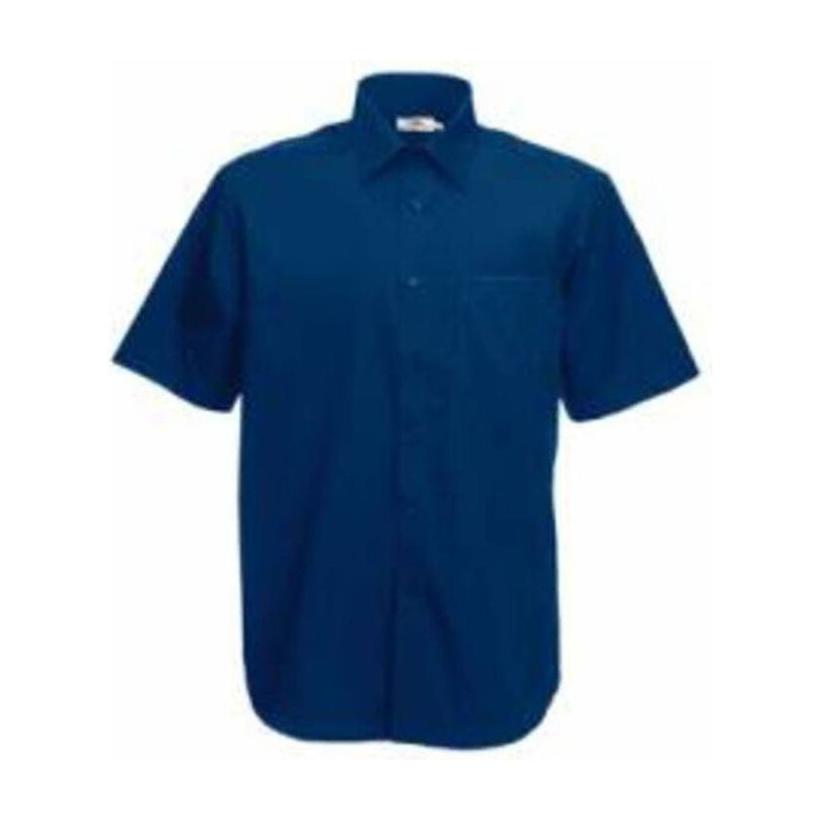 Cămașă cu mânecă scurtă pentru bărbați Poplin Orion Navy Blue