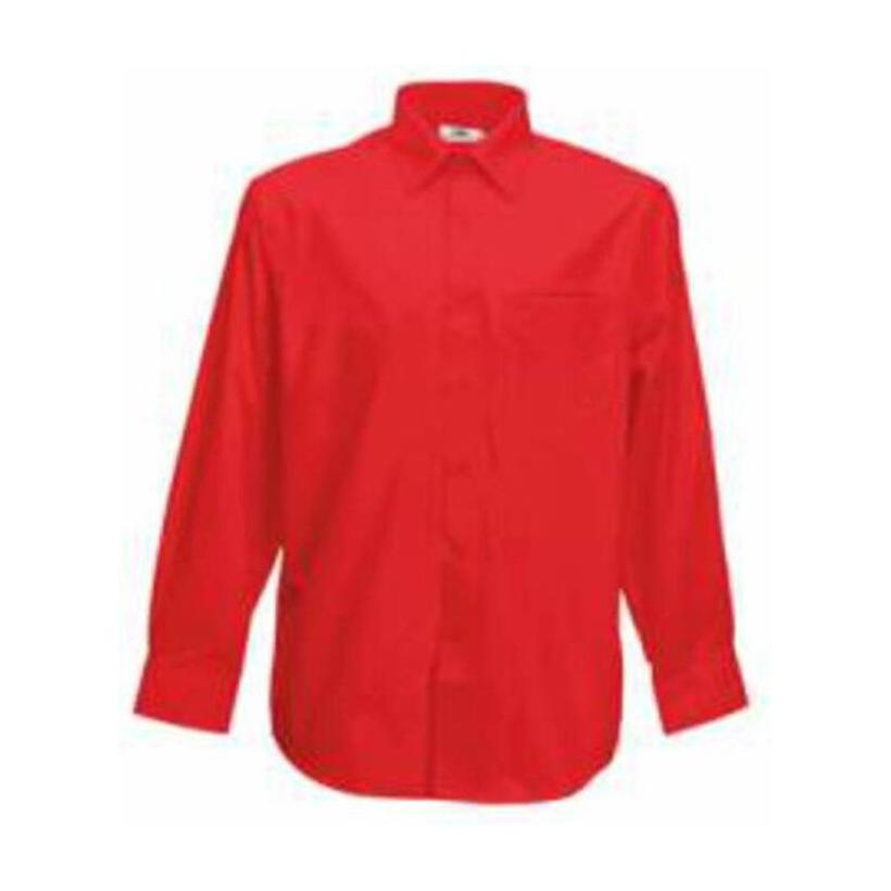 Cămașă cu mânecă lungă pentru bărbați Poplin Rosu