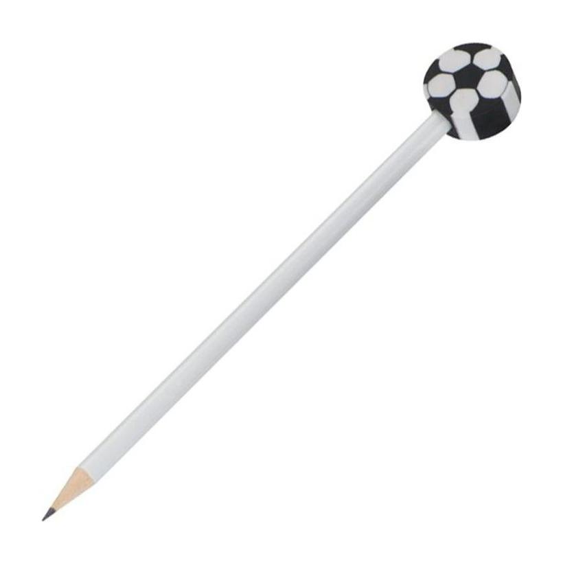 Creion cu radieră  alb