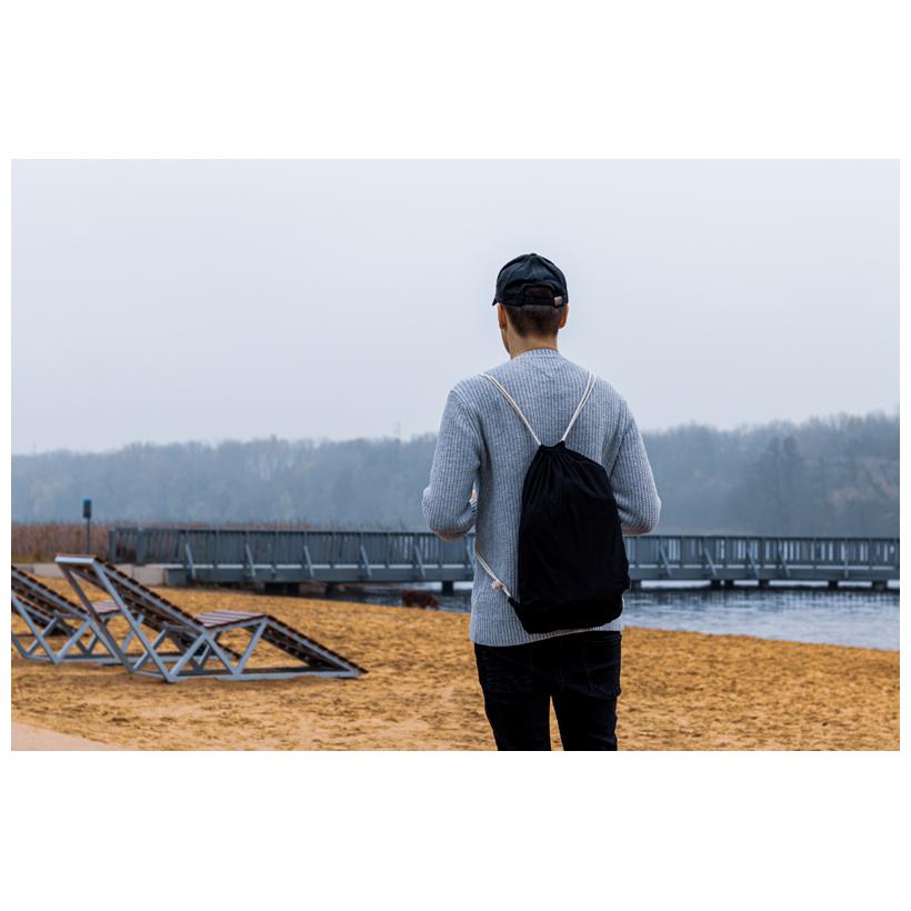 Rucsac bumbac Strandbek Negru