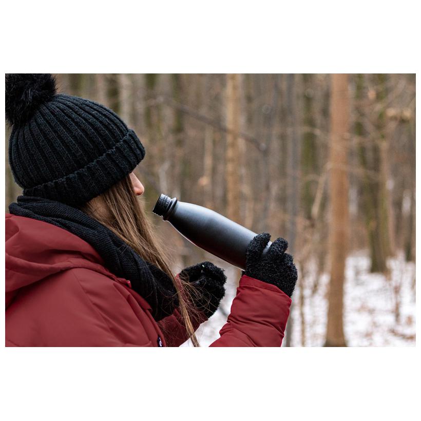 Sticlă de băut din aluminiu Negru