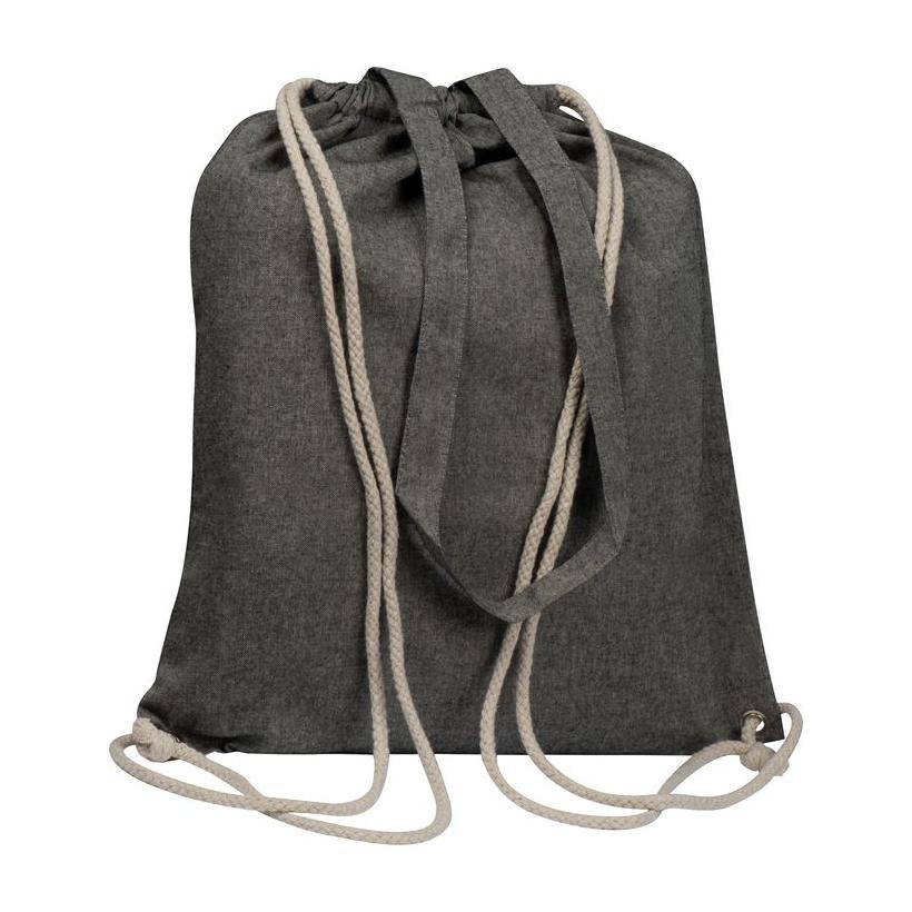 Sacoșă 2 in 1 din bumbac reciclat Negru