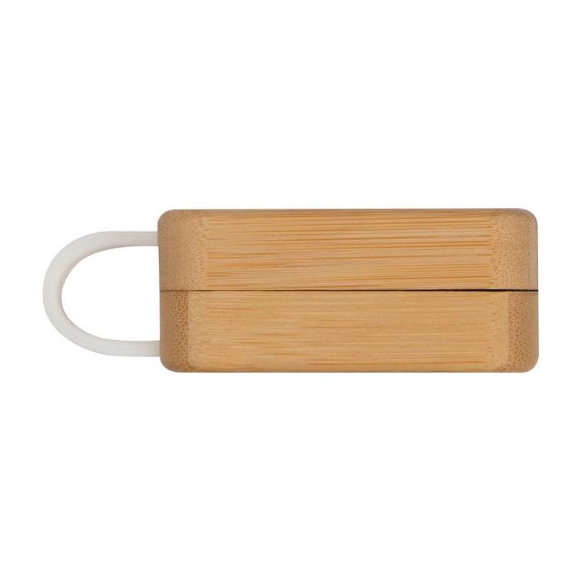 Căști bluetooth în suport de bambus Beige