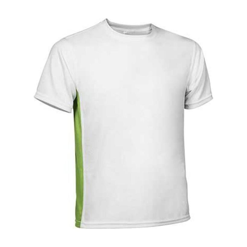 Tricou tehnic pentru copii Leopard White-Apple Green