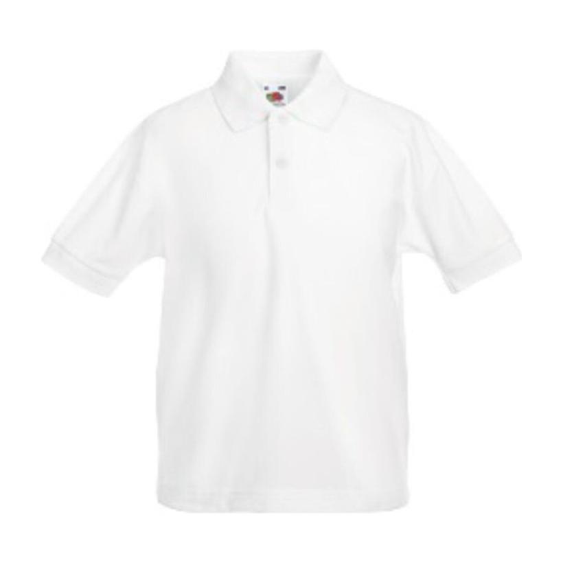 Tricou Polo pentru copii Pique White-Chewing Pink