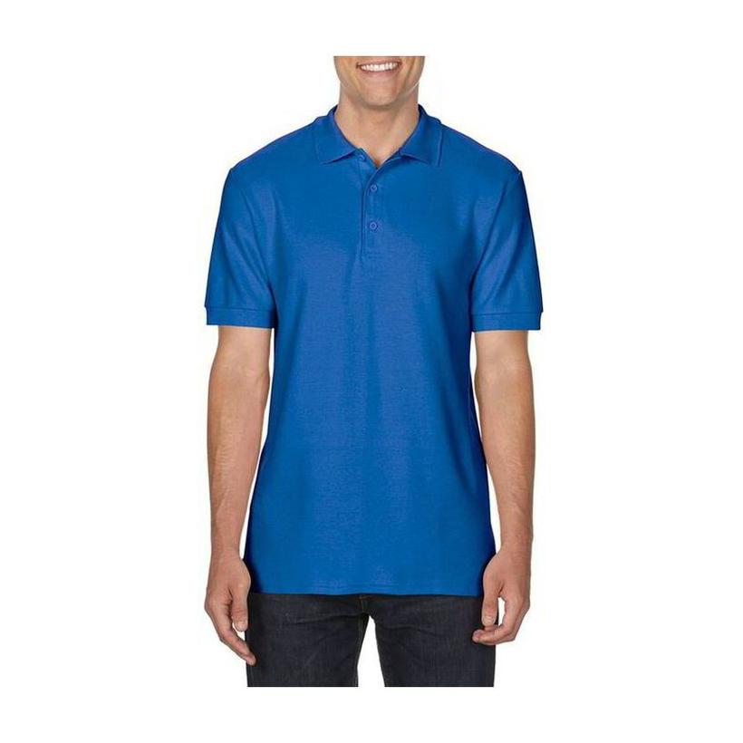 Tricou pentru adulți Polo din bumbac Premium Albastru 3XL