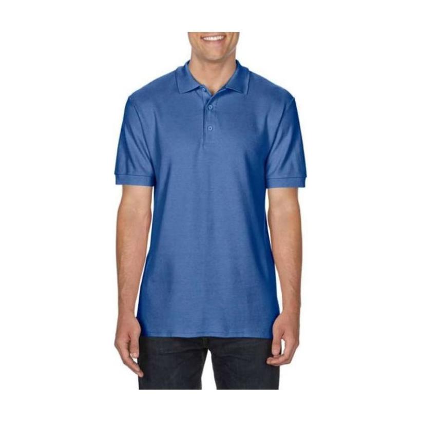 Tricou pentru adulți Polo din bumbac Premium Albastru XL