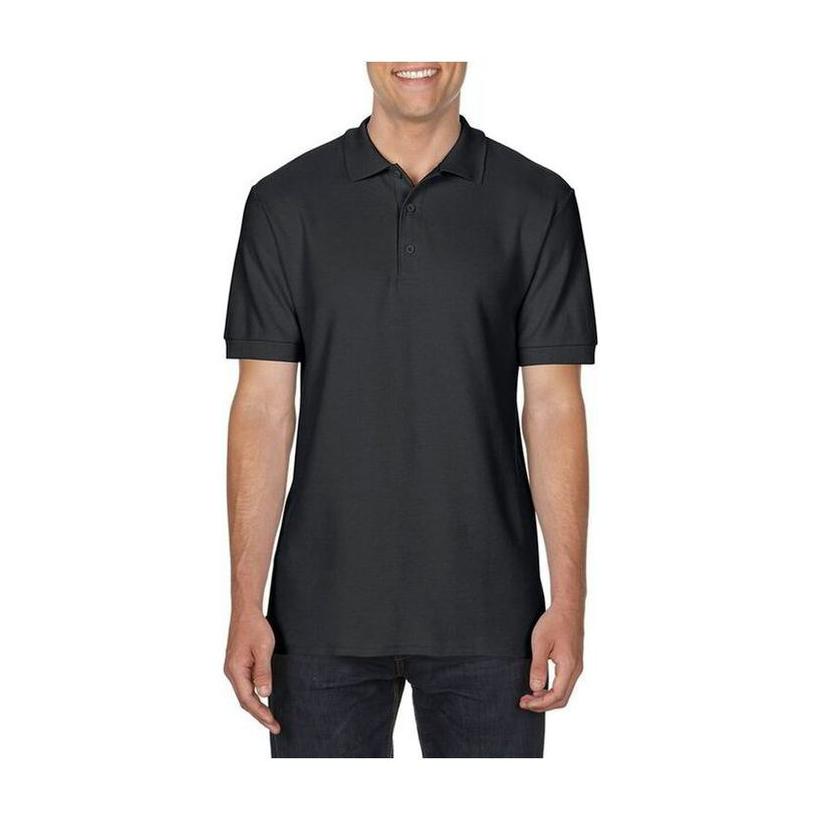 Tricou pentru adulți Polo din bumbac Premium Negru XXL