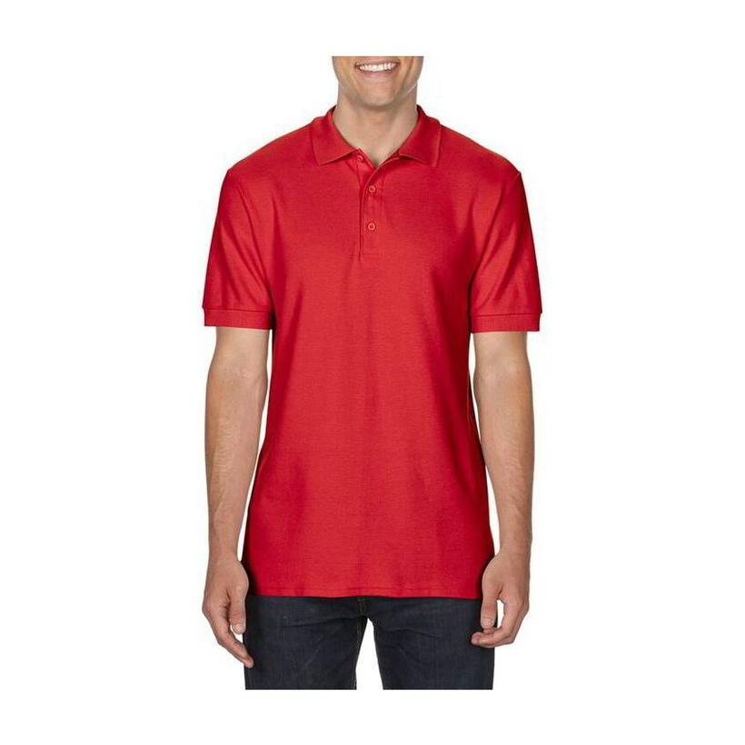 Tricou pentru adulți Polo din bumbac Premium Rosu 3XL