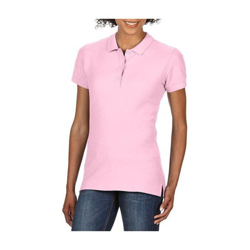 Tricou Polo pentru femei din bumbac Premium Roz S